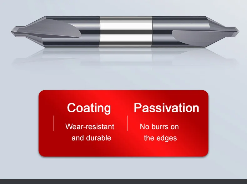 HRC58 ° Mittelbohrer aus Wolframstahl, 60-Grad-Hartmetall-Punktbohrer, 0,4 0,5, 1 2,0, 2,5 mm, 6 mm Doppelkopf-Metallbohrer, CNC-Werkzeuge – Detail 8