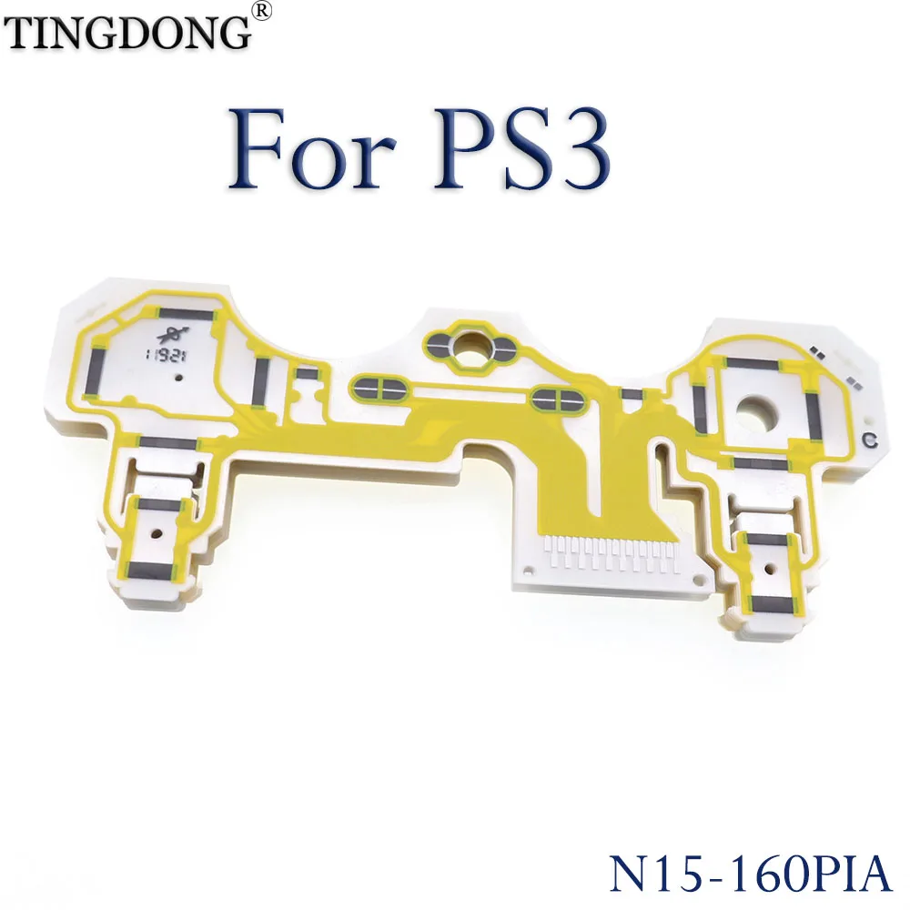 yellow Original Repair Parts Flex Cable For PS3 Conductive Film Keypad flex Cable Vibration For PS3 Controller 160a N15-160PIA