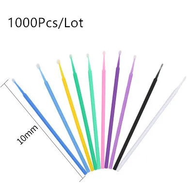 1000Pc Disposable Micro Brushes Cotton Swabs Lashes Brush Eyelash Extension Tools Mascara Wands Applicator Cosmetic Makeup Tools