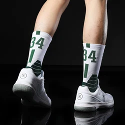 No34 Giannis The Alphabe Antetokounmpo Basketball Player Thick Sport Crew Towel Socks Digital Number Milwaukee Team Thirty Four
