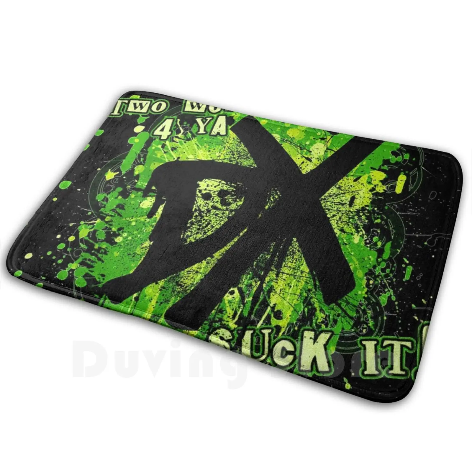 Dx D Generation X ; I Got Two Words For Ya Carpet Mat Rug Cushion Soft Wwf T Hirt Design Artwork Stone