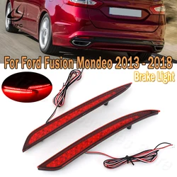 1pair Tail LED Bumper Brake Light Red Len Reflector Rear Stop Lamp Fog Light Car Light For Ford Fusion Mondeo 2013 2014 2015