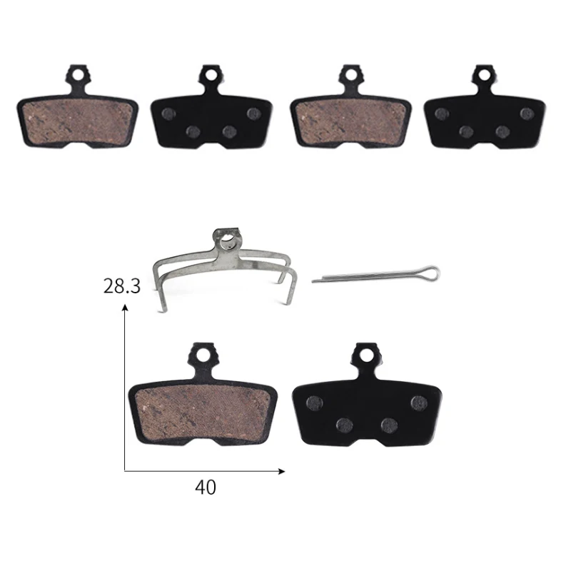 2 Pairs Semi-Metallic Bicycle Disc Brake Pads Organic Semi-Metallic Brake Pads For Shimano M445 355 395 Cycling Road Brake Pads