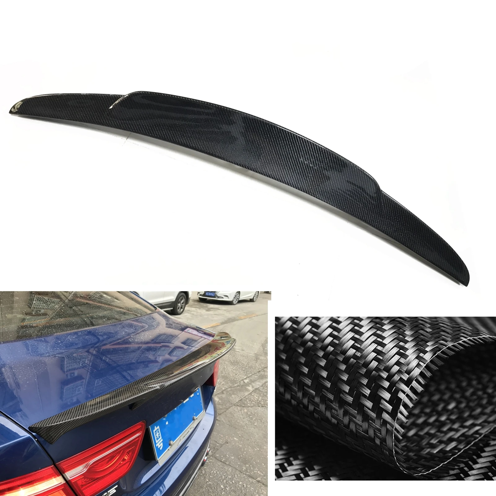 

Real Carbon Fiber Rear Trunk Lid Spoiler Wing For Jaguar XE XEL 2013-2020 Sedan 4-Door Tail Tailgate Body Kit Upper Splitter Lip