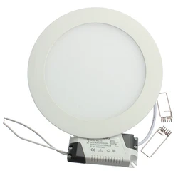 1szt/lot Możliwość przyciemniania Ultra cienki 3W/4W/6W/9W/12W/15W/25W LED Downlight sufitowy wpuszczany siatka / smukła okrągła lampa panelowa