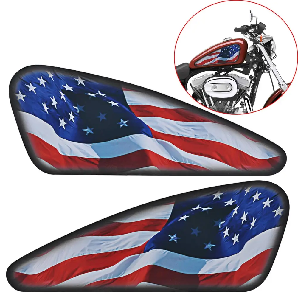 13 Styles Motorcycle Fuel Gas Tank Stickers Waterproof Protect Pads Decals for Harley Sportster XL 883 1200 Softail Dyna Bobber