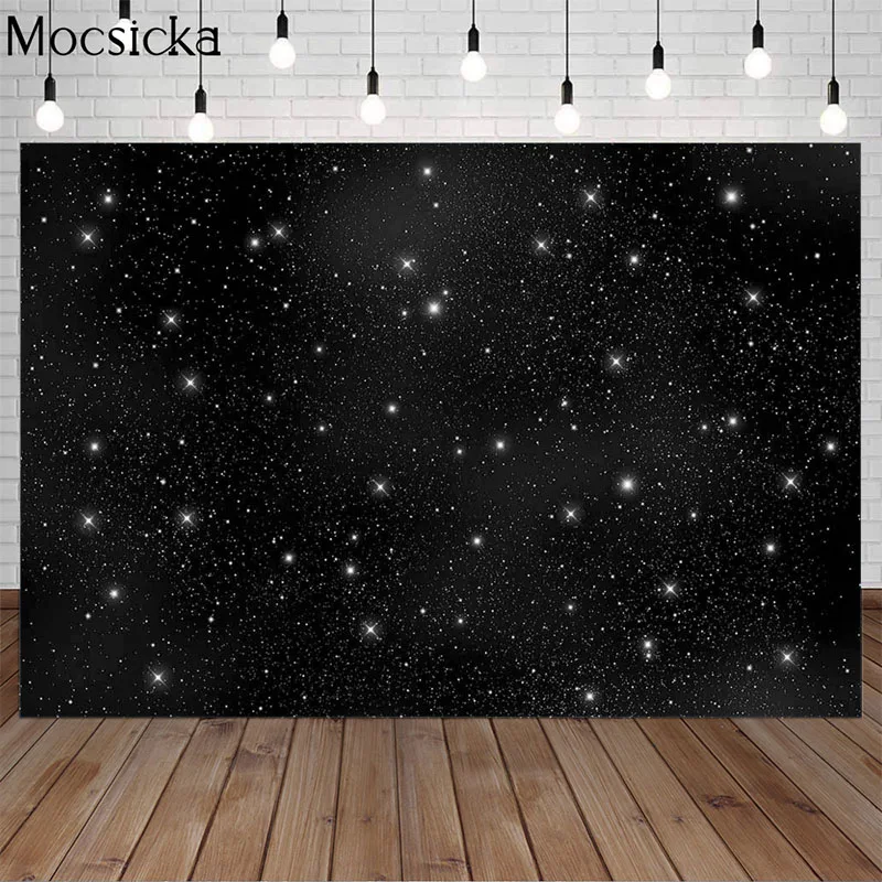 

Starry Glitter Backdrop Stars Night Black Scene Portrait Kid Child Photographic Background Photography Props For Photo Studio