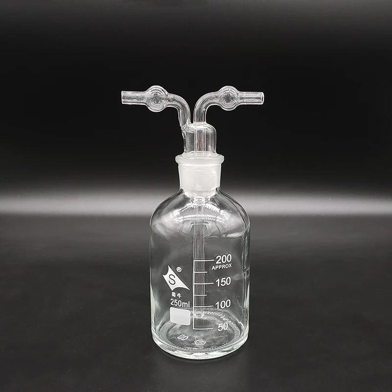 

Drechsel gas washing bottle ,Capacity 250ml,Lab Glass Gas Washing Bottle,Free Shipping Shisha hookah