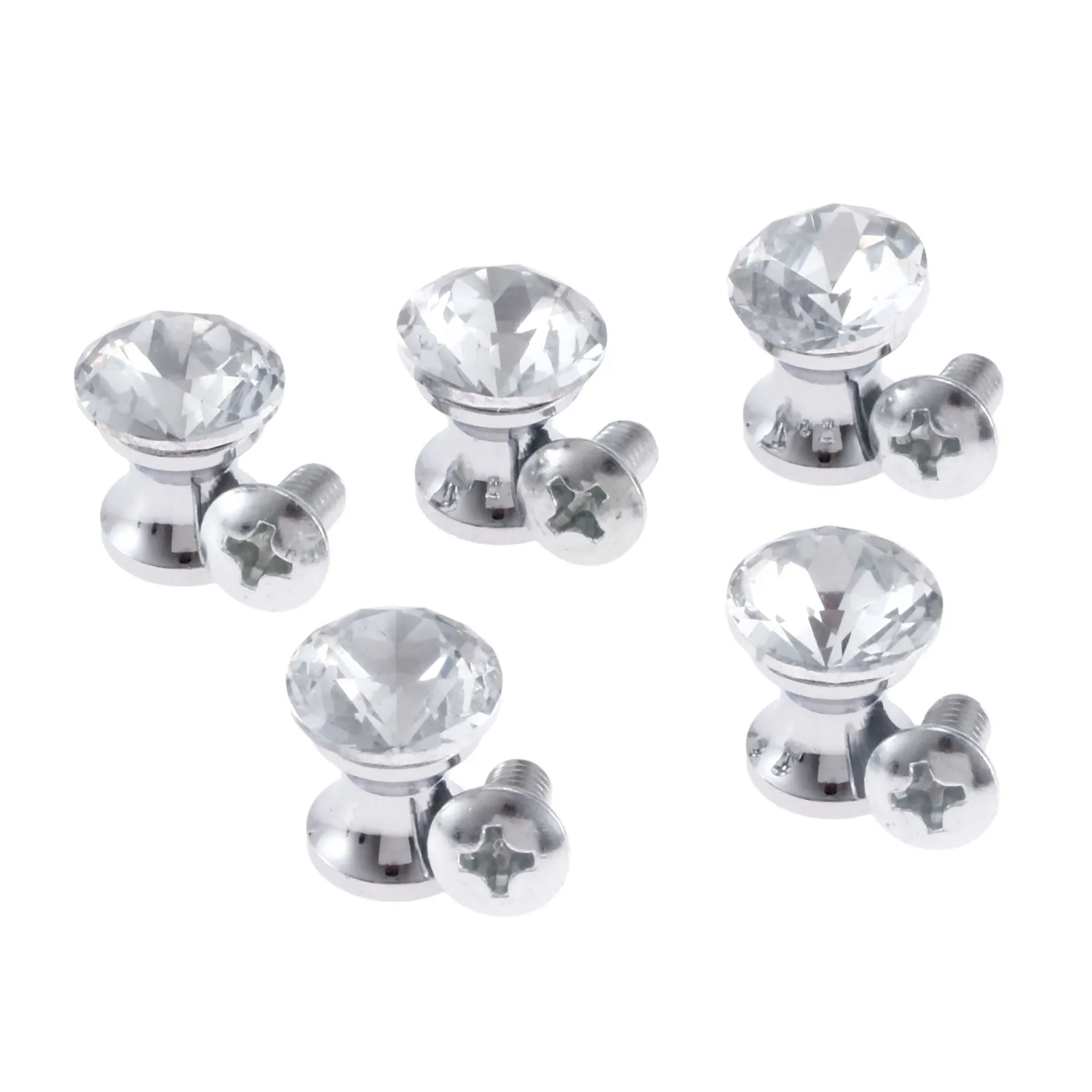 5Pcs Diamond Crystal Glass Handle Knobs Furniture Cabinet Knob Dresser Drawer Door Wardrobe Closet Handles Furniture Fittings