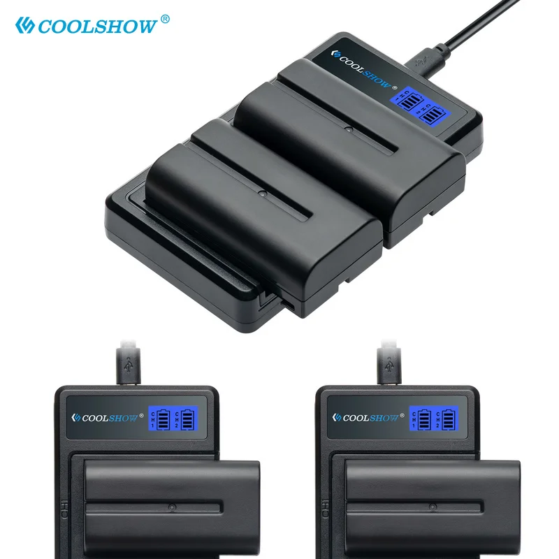 Двойное зарядное устройство с ЖК-дисплеем для камеры Yongnuo YN300 III