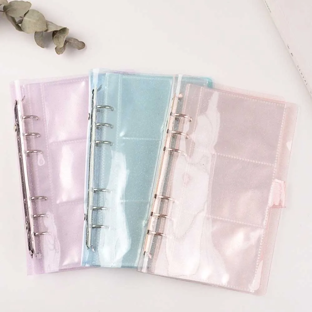 A6 Transparent Loose Leaf Binder Notebook Inner Core Cover Note Book Journal Planner Office Stationery Supplies