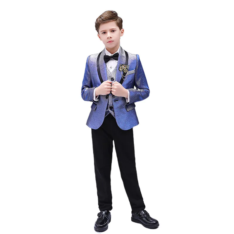 

Performance Costume Children's Fashion Show Dance Suit Gradient Fashion Boy Host Catwalk Performance Clothing Giving Bow Tie