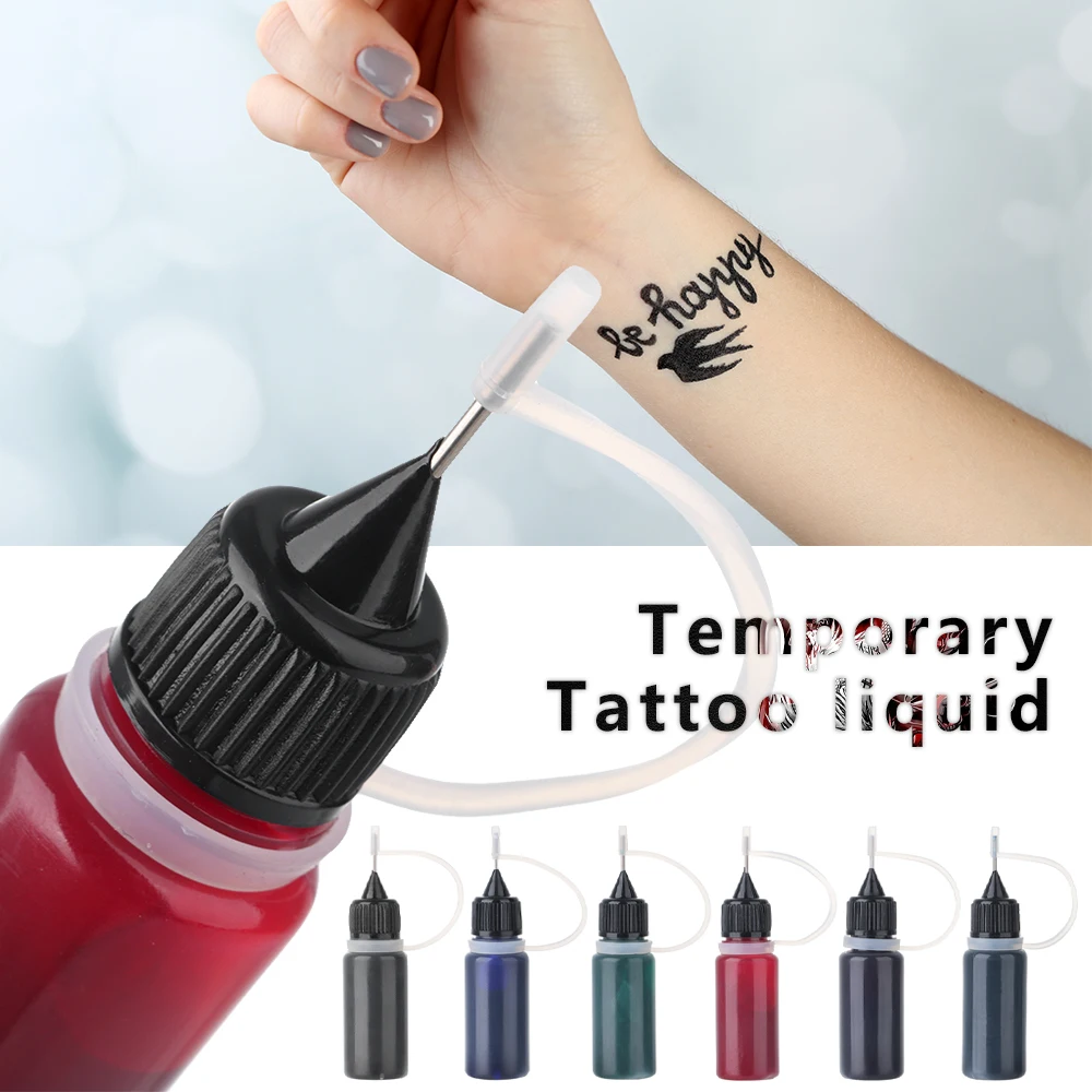 Temporary Tattoo Indian Henna Tattoo Ink Body Art Paint Semi-Permanent Makeup Pigment No Pain Eyebrow Eyeliner Beauty Supply DIY