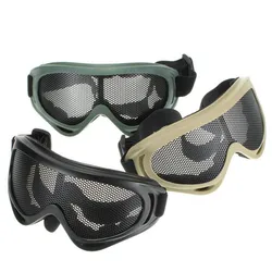 Outdoors Hunting Airsoft Net Tactical Shock Resistance Eyes Protecting Outdoor Sports Metal Mesh Glasses Goggle Outdoor Tools