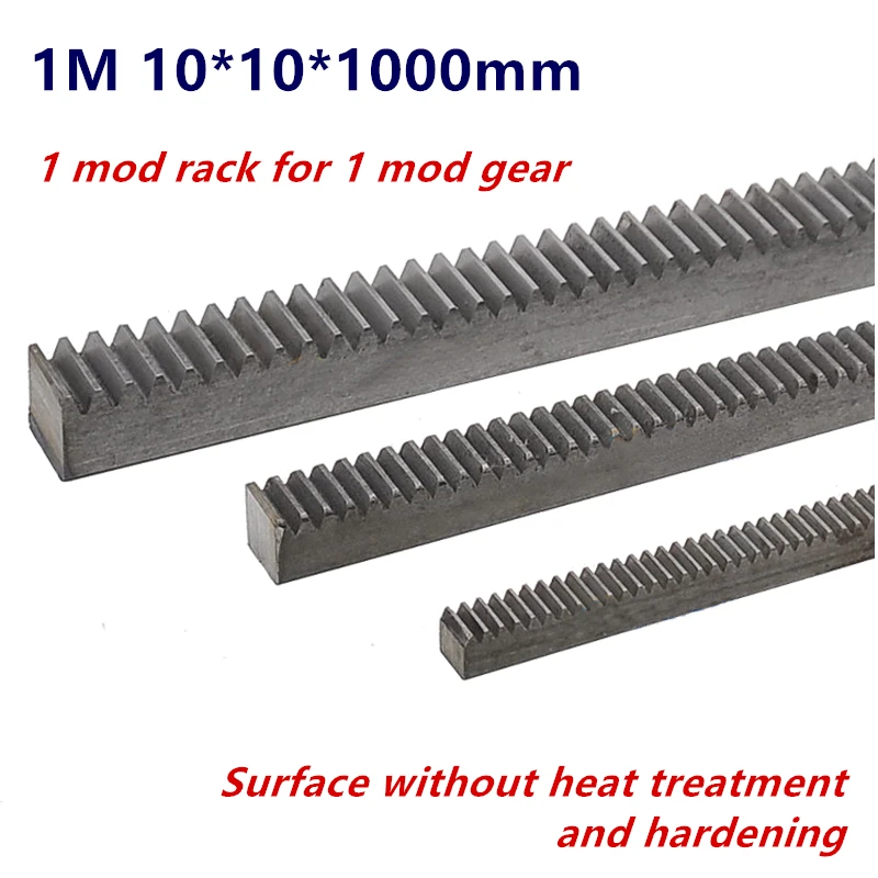 5pcs 1Mod 10x10x1000mm spur Gear rack right 5pcs 30teeth Gear rack Precision cnc rack straight teeth Toothed rack