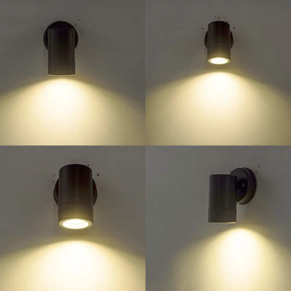 qualidade superior melhor venda de plastico conduziu a luz de parede redonda parede montada arandelas lampada led parede de fundo lampada gu10 lampada substituido 01