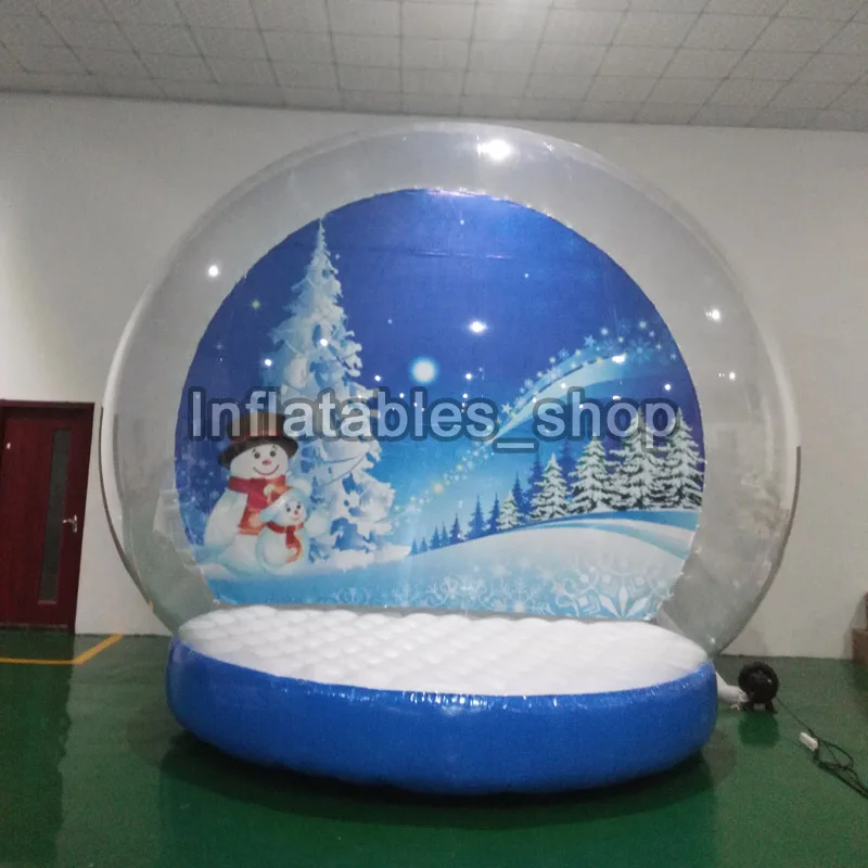 New Design Giant Inflatable Snow Globe Bubble Dome Tent With Blower 2M/3M/4M Human Snow Globe For Christmas Cheap Clear Dome