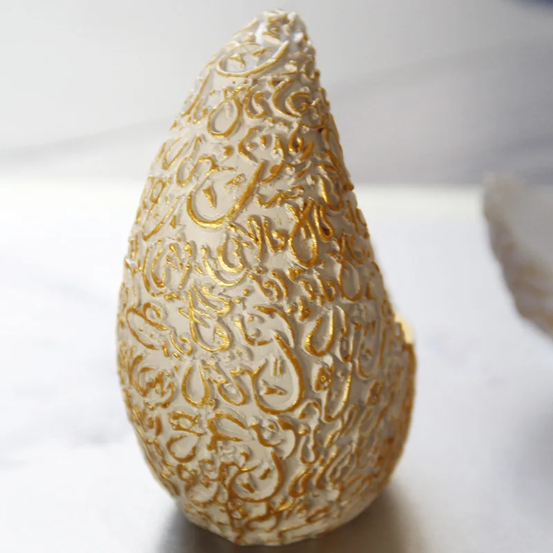 10CM Ramadan Bright Crescent Resin Incense Burner Antique Decoration For Home Table Decoration Aromatherapy Burner