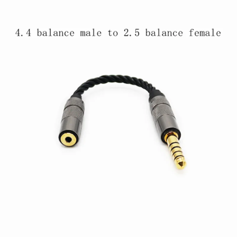 Аудиокабель 2,5 штекер-4,4 гнездо сбалансированный посеребренный шнур 2,5 мм/4,4 мм до 3,5 мм адаптер для Hi-Fi MP3 музыкального плеера
