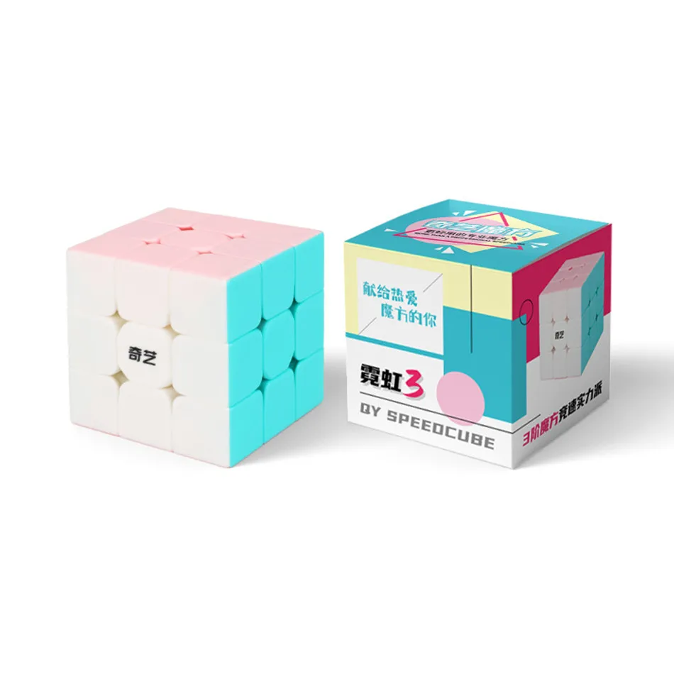 Qiyi édition néon Cube magique Qidi 2x2 guerriers 3x3 Cube de vitesse feuilles d'érable lvy jouet éducatif pour enfants Cubo Magico Puzzle jouet