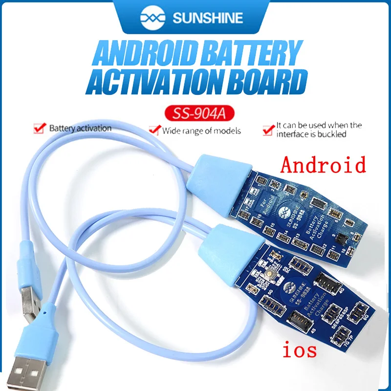 

SS-903A/904A Battery Activation Board Fast Charging Android and iPhone Mobile Phone Repair Tool Cable With Overload Protection