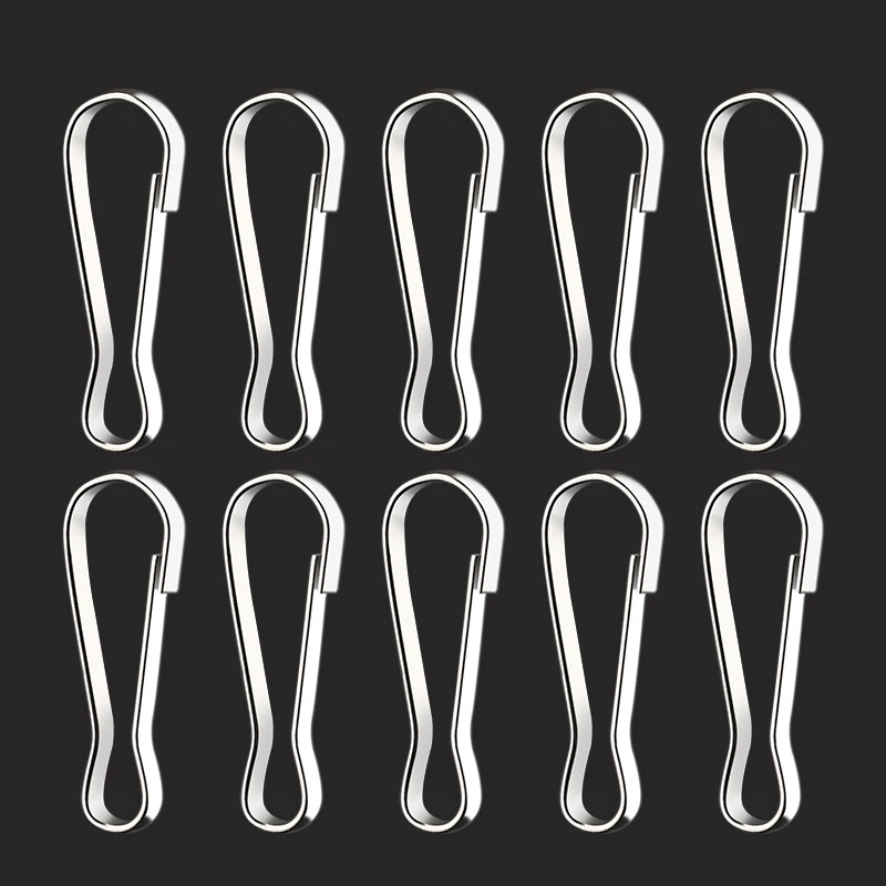 304 Stainless Steel Key Buckle Key Chain Key Ring Keychain Clip Hook Keyring Holder Toy Bag Carabiner Hanging DIY Kit Accessory