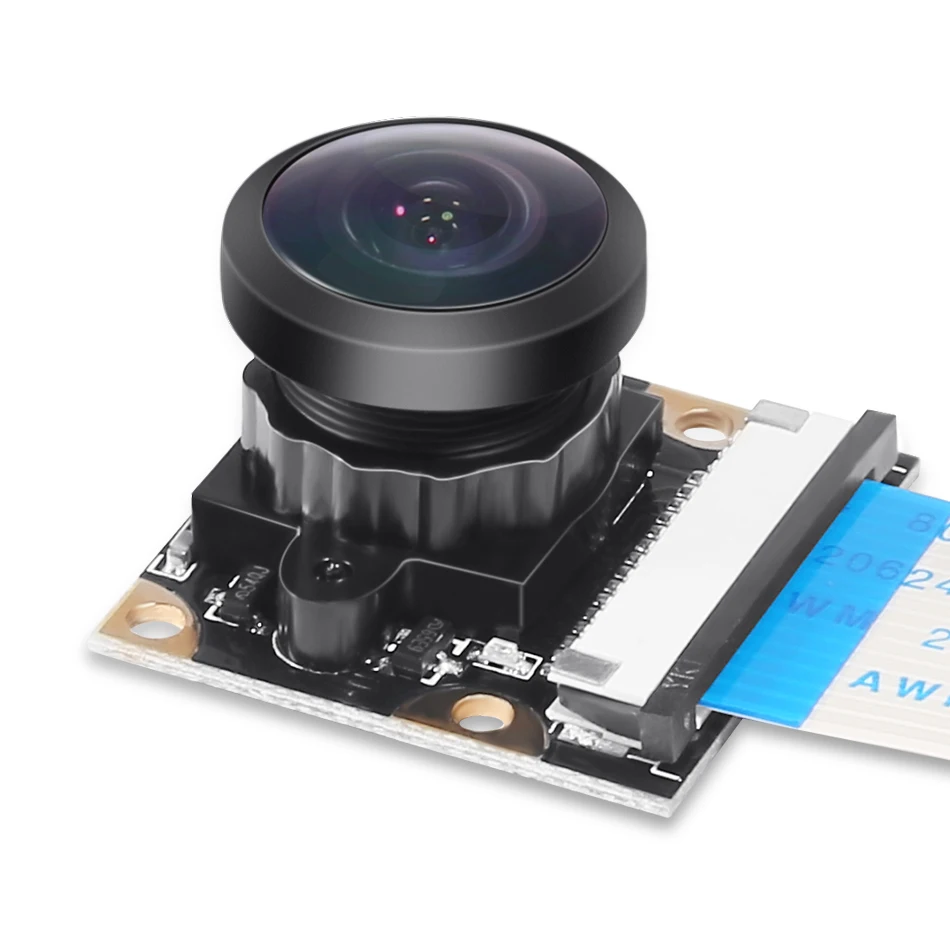 

For Raspberry Pi Camera Module OV5647 5MP Night Vision with 160 Degree Wide Angle Fisheyes Lens +2Pcs of 3W Backlight