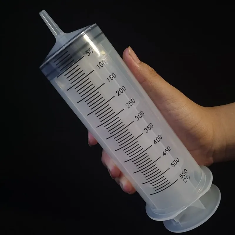 Syringe 500 Ml Large Capacity Syringe Reusable Pump Measuring 1m Tube Pet Feeding Ink Car Liquid Oil Glue Applicator