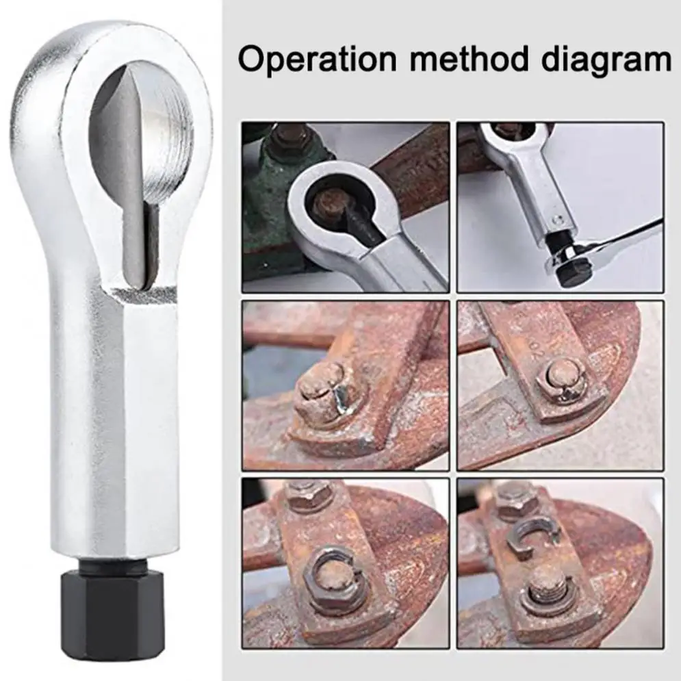 80/102/130/150mm Nut Splitting Wrench Screw Rust Resistant Damaged Remover Rusty Nut Splitter Spanner Cutter Tool Steel Wrench