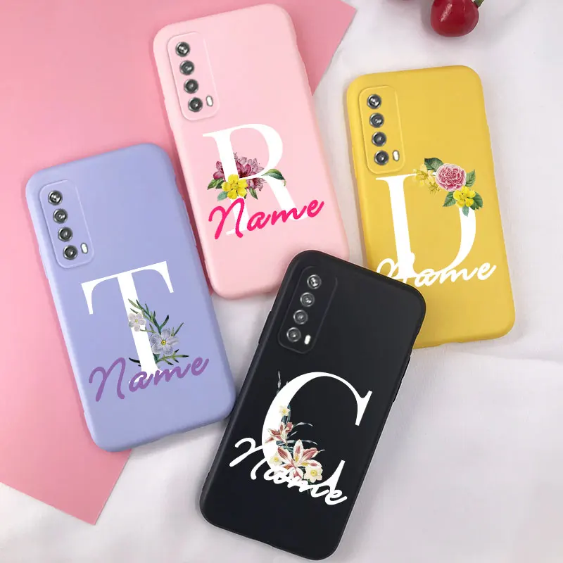 Custom Personalized Name Case For Huawei P30 Pro Lite P Smart 2021 2019 Z Y9 Prime NOVA5T 20S 10i Honor 20 10 Lite Cover Silicon