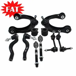 10 PCS For Jeep Grand Cherokee 2011-2015 Front Axle Upper Control Arms + Steering Tie Rod +  Stabilizer Bar Links + Tie Rod End