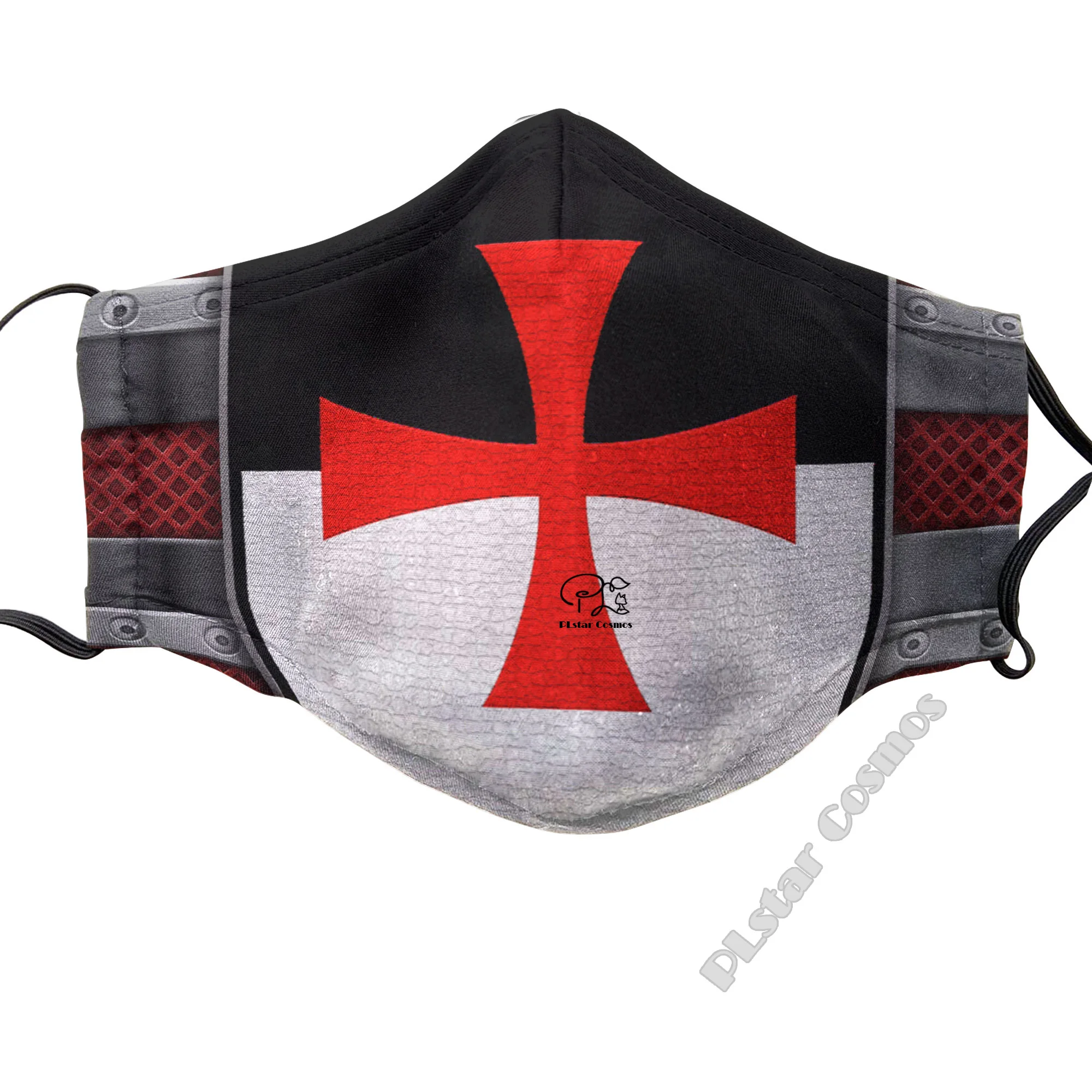 PLstar Cosmos-mascarilla de Cosplay Unisex para adultos y niños, máscara divertida con estampado de 3D, Caballeros Templarios, Dios Jesús, protector de cruz, A-2