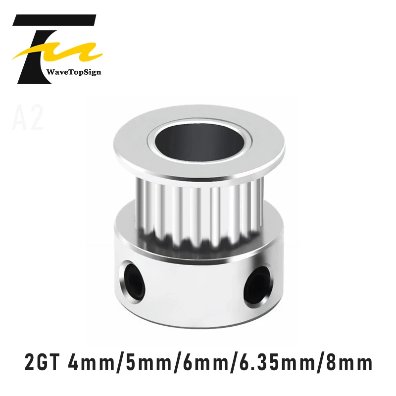 

20 Teeth 2GT Timing Pulley Bore 4/5/6/6.35/8mm for 2MGT GT2 Synchronous belt width 6/10mm small backlash 20Teeth 20T