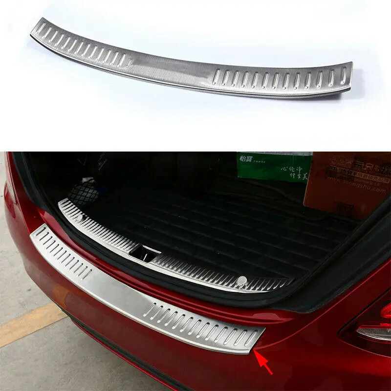 

Stainless Rear Bumper Protector Plate Cover Fit For Mercedes Benz C Class W205 2015 2016 2017