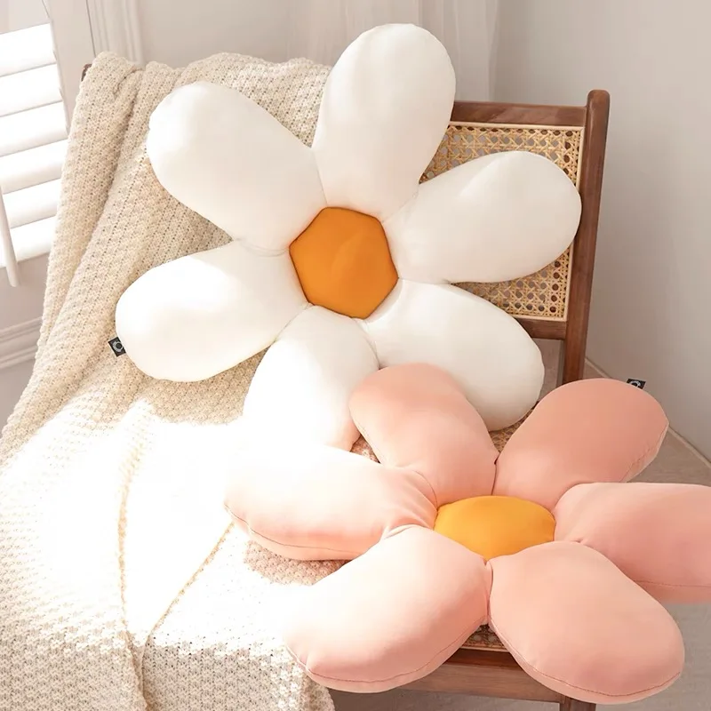 

Nordic Decor Pilllow 6 Petals Daisy Flower Pillow Room Bedside Sunflower Shape Cushion Girly Chair Seat Tulip Flower Cushion