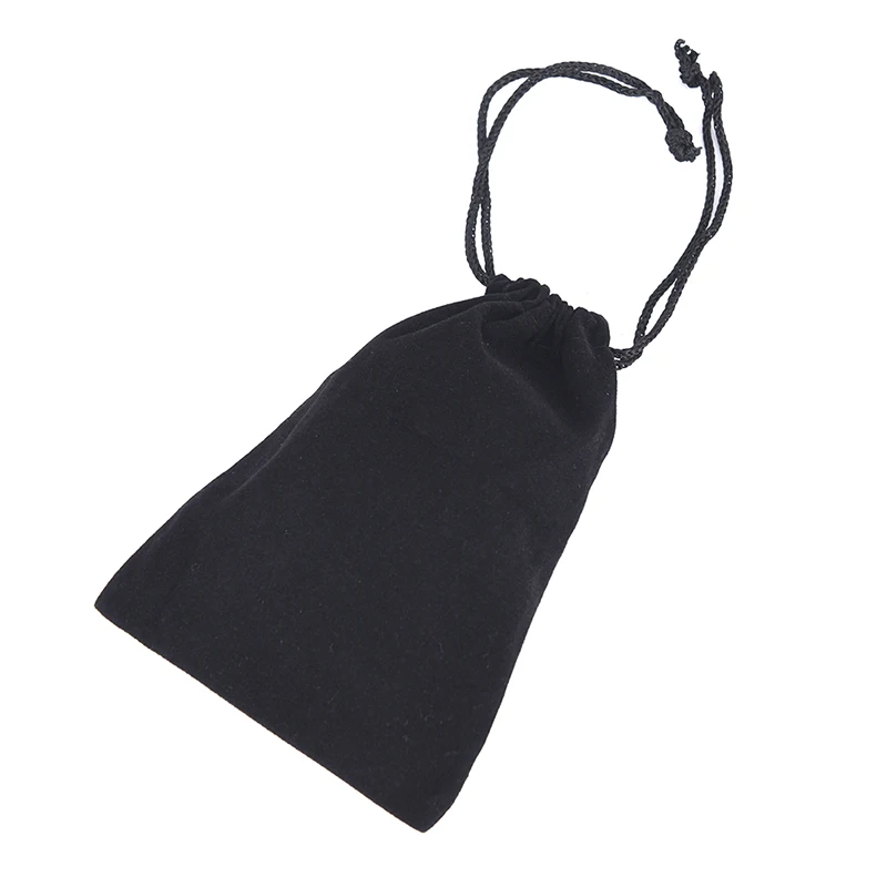 Bolsa de dados negros para guardar cartas, bolsa de joyería de juguete, Mini paquete con cordón para jugar a las cartas, de terciopelo, Tarot, 1 unidad