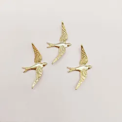 10 Pcs/Lot NewSwallow Rhinestone Buttons Alloy Accessories Necklace Handmade Cartoon Children's Hair Bag Shoe
