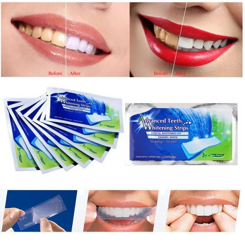 1Bag Professional Teeth Whitening Strip Tooth Whitening Strip Tooth Bleaching Whiter Whitestrips Stripes Tooth Whitening Paper