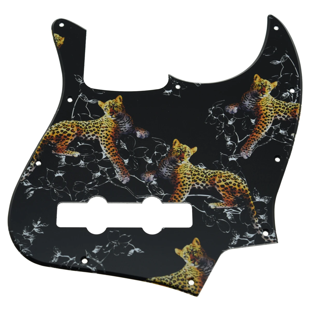 Ohello 10 Hole 4 String Jazz J Bass Pickguard  3D Printed Plastic Standard JB Pickguard with Screws Scrach Plate