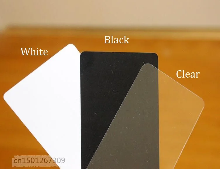 Size 85*54mm White Black Clear Acetate PVC Transparent Plastic Business Card Thick 0.7mm 10pcs/20pcs/50pcs - You Pick