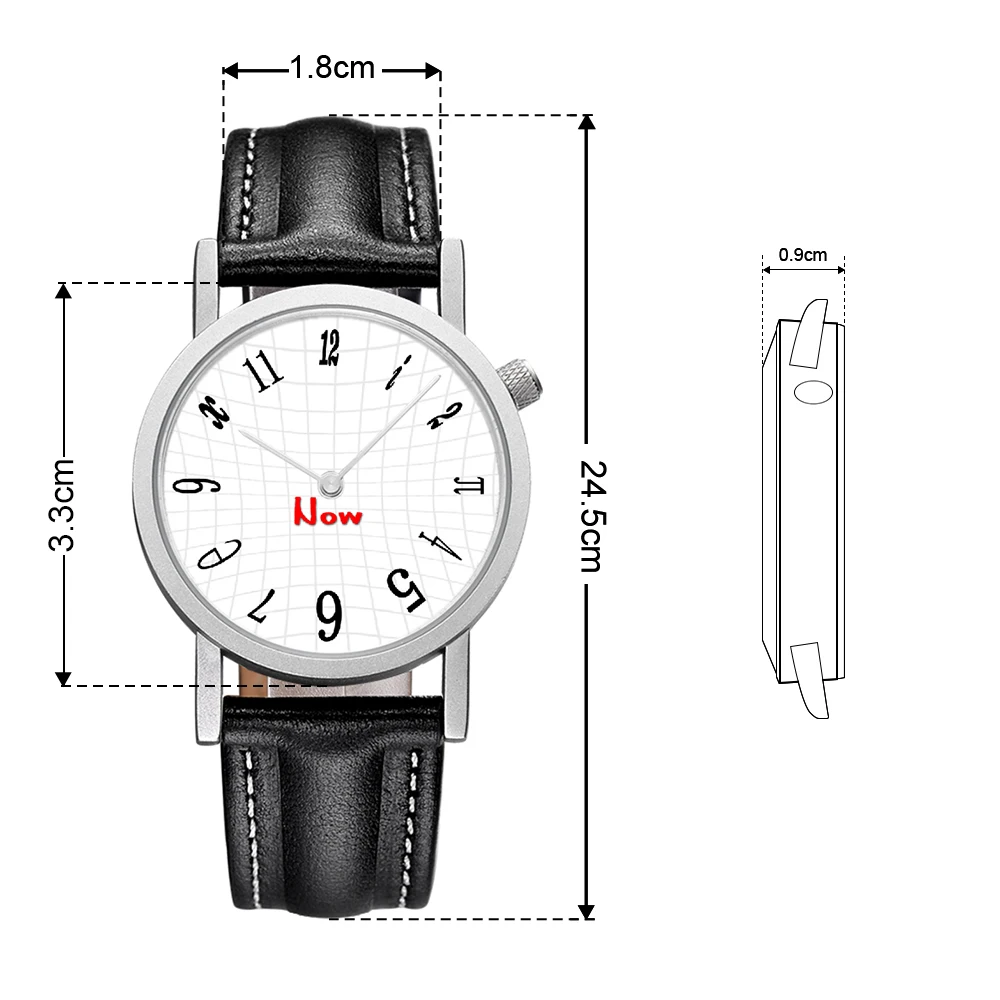 FEB 30TH Now Numbers Plate Moving Creative NEW Quartz Watch Gift Watch Fashion Women Watch