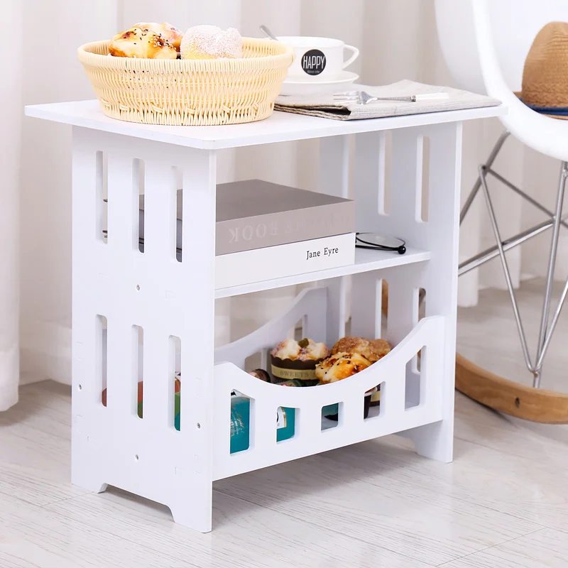 Simple Small Table Sofa Side Table Mini Square Table Living Room Coffee Table Bedside Storage Cabinet Bedroom Bedside Table