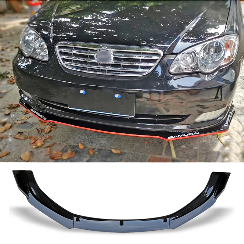 Front Bumper Spoiler Protector Plate Lip Body Kit Carbon Surface Car Decorative Strip Chin Shovel For BYD F3 2008 - 2013