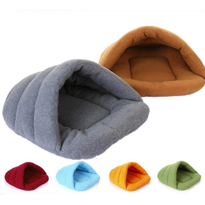 Hot Sales Pet House Dog Cat Sleeping Bag Fleece Warm Pet Dog Bed Dog House Pet Product Puppy Warm Ben Assorted Colors Supply