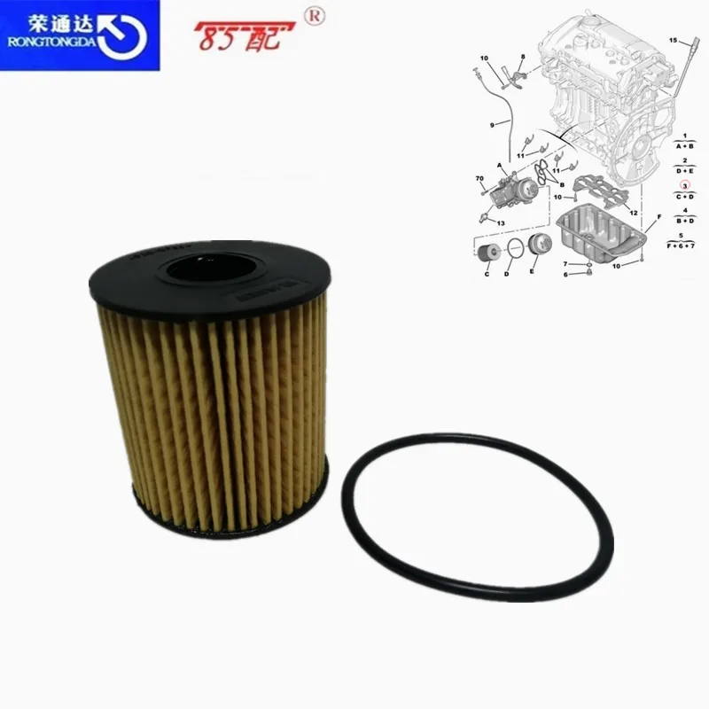 New original engine oil cooler filter housing V864374580 1103T5 1131K8 For Peugeot 308CC 3008 Citroen C4 DS5 MINI 1.6 THP EP6