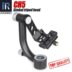 INNOREL CH5 Professional Carbon Fiber Gimbal Tripod Head for Telephoto Lens Bird-watching Photograph bird Monopod Heads QR Plate