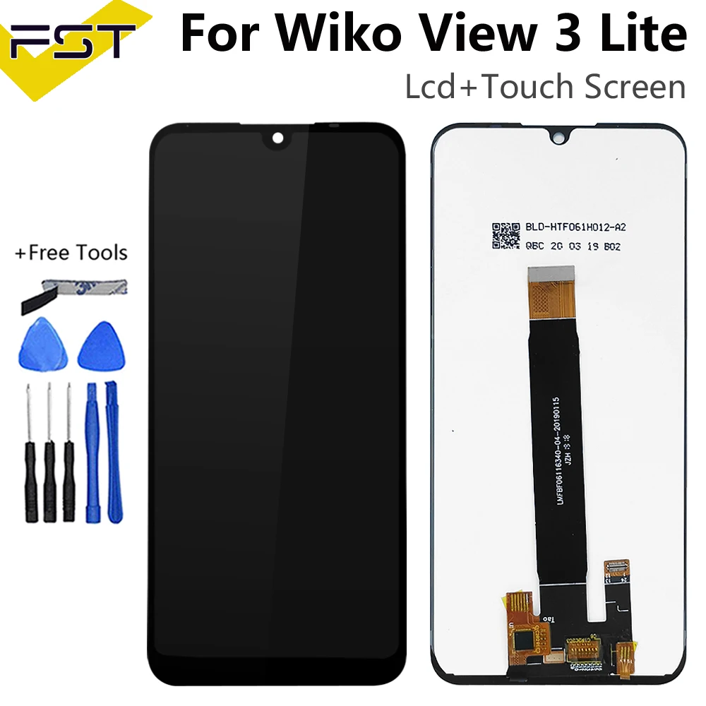 6.09\'\' For Wiko View 3 Lite W-V800 LCD Display Touch Screen Digitizer Mobile Phone Accessories For Wiko View 3 Lite LCD Sensor