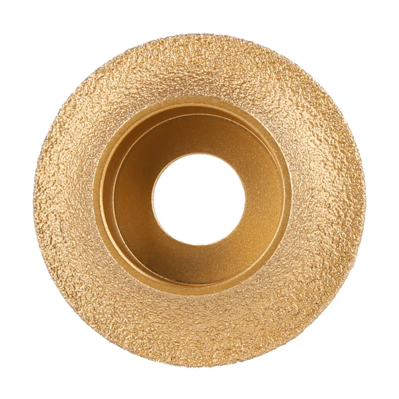Bor 20Mm Dia 75Mm Vakum Brazing Profil Berlian Roda Gerinda Set Alat Roda Gerinda Abrasif Disket Berlian Tepi Demi-bullnose