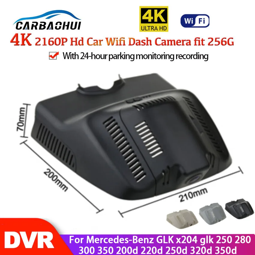 

4K Car Wifi DVR Camera Dash Cam 24H Full HD Night Vision For Mercedes-Benz GLK x204 glk 250 280 300 350 200d 220d 250d 320d 350d