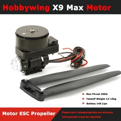 Hobbywing  Brand-new X9 MAX Power system Maximum Load 15kg for DIY 20L/25L Multirotor Agricultural Spraying Drone